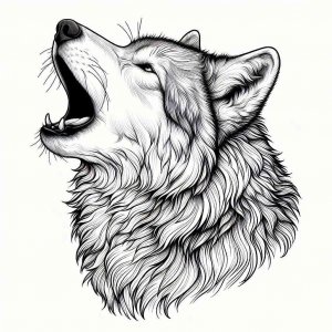 Wolf coloring page - picture 21