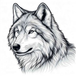 Wolf coloring page - picture 22