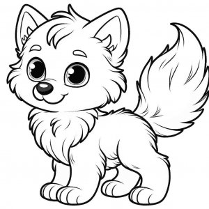 Wolf coloring page - picture 23