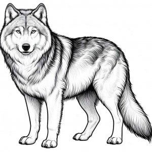 Wolf coloring page - picture 24