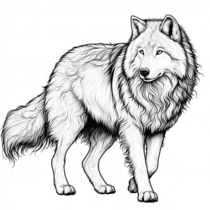 Wolf coloring page - picture 25