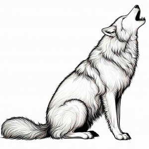 Wolf coloring page - picture 26