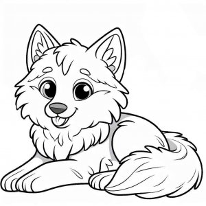 Wolf coloring page - picture 27