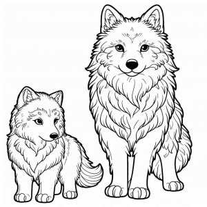 Wolf coloring page - picture 8