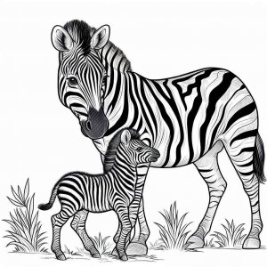 Zebra coloring page - picture 14