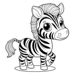 Zebra coloring page - picture 21