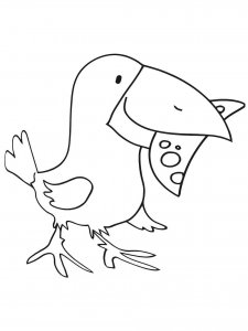 Crow coloring page - picture 1