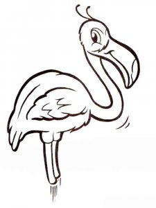 Flamingo coloring page - picture 9