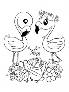Flamingo coloring page - picture 32