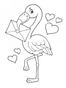 Flamingo coloring page - picture 35