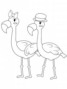 Flamingo coloring page - picture 31