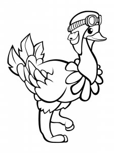 Ostrich coloring page - picture 29