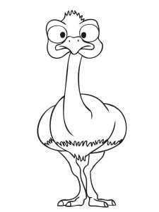 Ostrich coloring page - picture 32