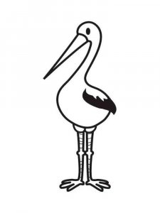 Stork coloring page 12 - Free printable