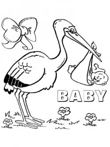 Stork coloring page 16 - Free printable