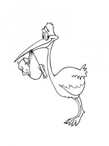 Stork coloring page 3 - Free printable