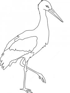 Stork coloring page 7 - Free printable