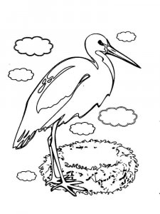 Stork coloring page 9 - Free printable