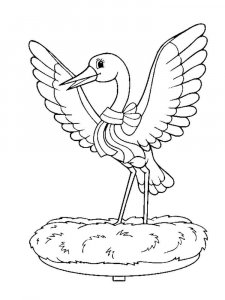 Stork coloring page 17 - Free printable