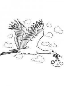 Stork coloring page 22 - Free printable