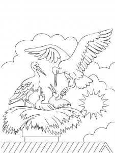 Stork coloring page 23 - Free printable