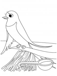 Swallow coloring page 28 - Free printable
