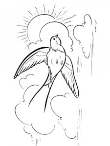 Swallow coloring page 20 - Free printable