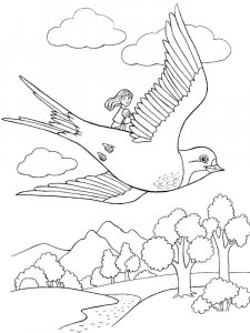 Swallow coloring page 24 - Free printable