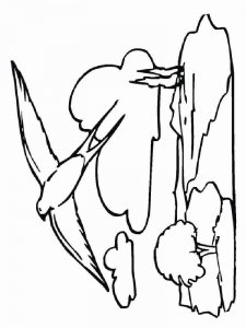 Swallow coloring page 11 - Free printable