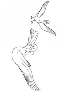 Swan coloring page 6 - Free printable