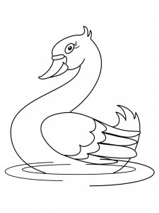 Swan coloring page 16 - Free printable