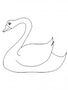 Swan coloring page 17 - Free printable