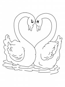 Swan coloring page 23 - Free printable