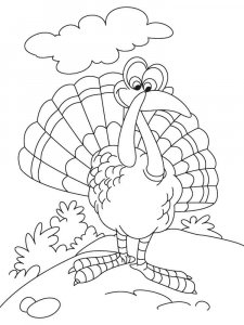 Turkey coloring page 1 - Free printable
