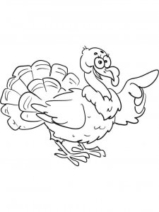 Turkey coloring page 10 - Free printable