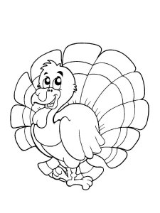 Turkey coloring page 16 - Free printable