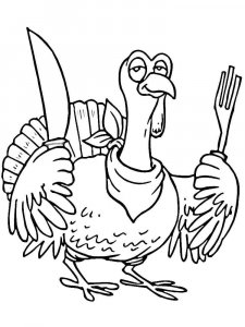 Turkey coloring page 30 - Free printable