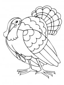 Turkey coloring page 6 - Free printable