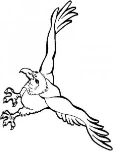 Vulture coloring page 16 - Free printable