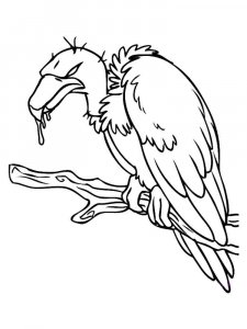 Vulture coloring page 1 - Free printable