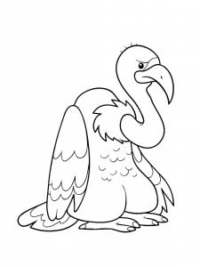 Vulture coloring page 6 - Free printable