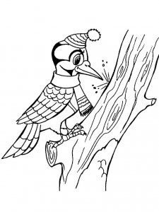 Woodpecker coloring page 26 - Free printable
