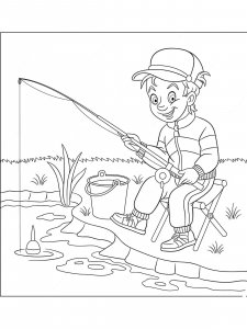 Fishing coloring page 34 - Free printable