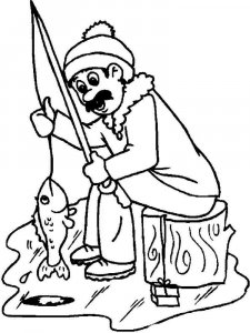 Fishing coloring page 23 - Free printable