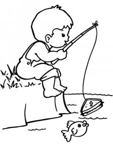 Fishing coloring page 31 - Free printable