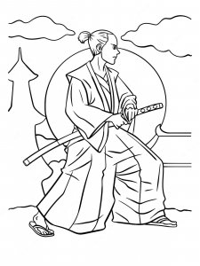Samurai coloring page 19 - Free printable