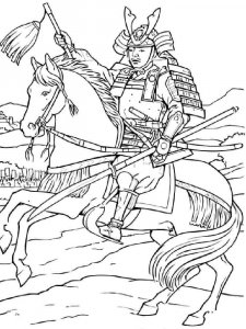 Samurai coloring page 10 - Free printable