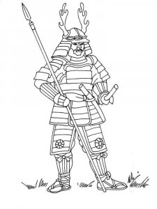 Samurai coloring page 11 - Free printable