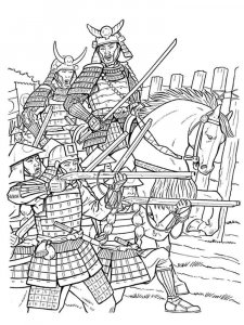 Samurai coloring page 12 - Free printable