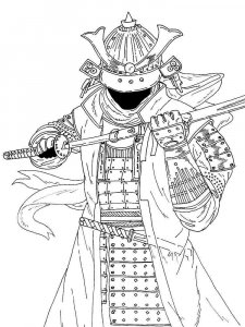 Samurai coloring page 15 - Free printable